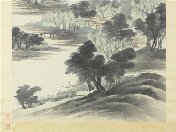 清世鑒畫夏山欲雨圖　軸