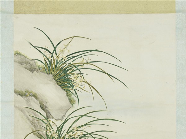 清沈世傑畫蘭　軸