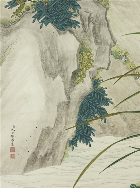 清沈世傑畫蘭　軸