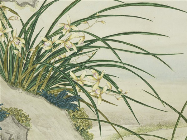 清沈世傑畫蘭　軸