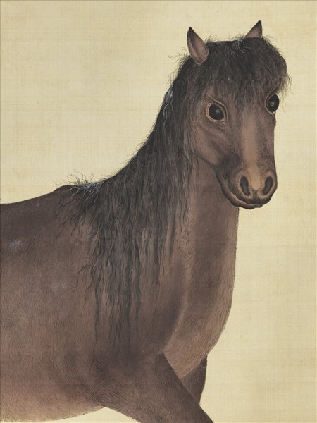 清沈慶蘭畫慶吉騮　軸