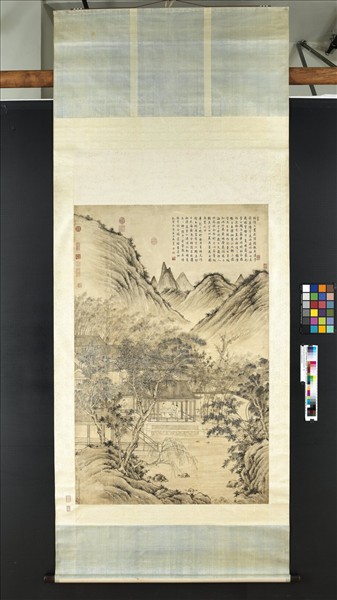 清董邦達繪高宗御筆四美具贊　軸