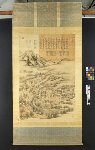 清董邦達繪御製雪浪石詩　軸