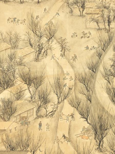 清董邦達繪御製雪浪石詩　軸