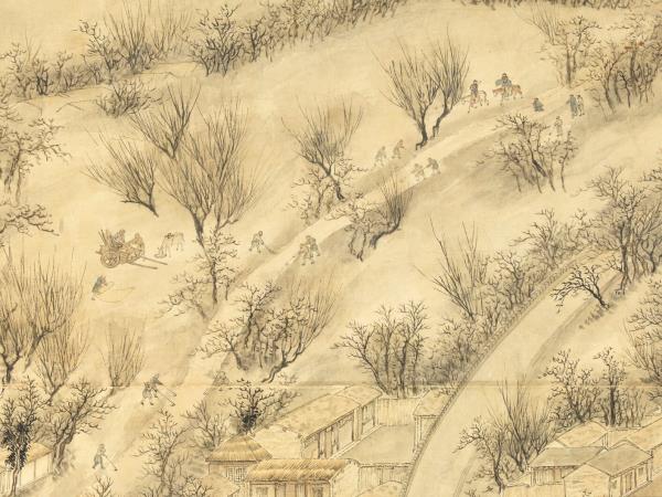 清董邦達繪御製雪浪石詩　軸