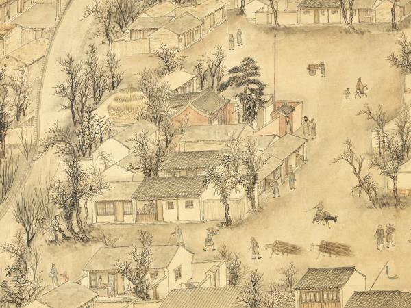 清董邦達繪御製雪浪石詩　軸