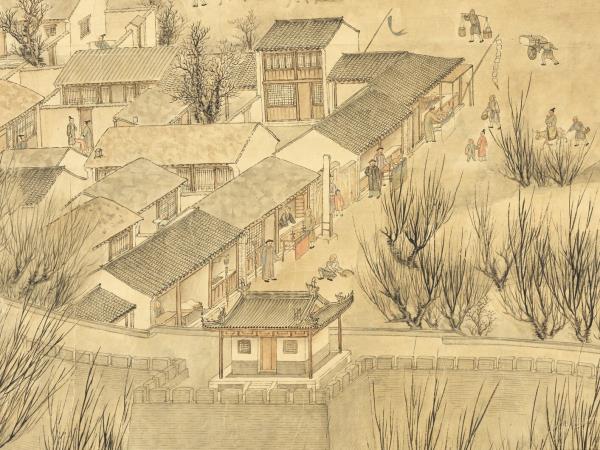 清董邦達繪御製雪浪石詩　軸