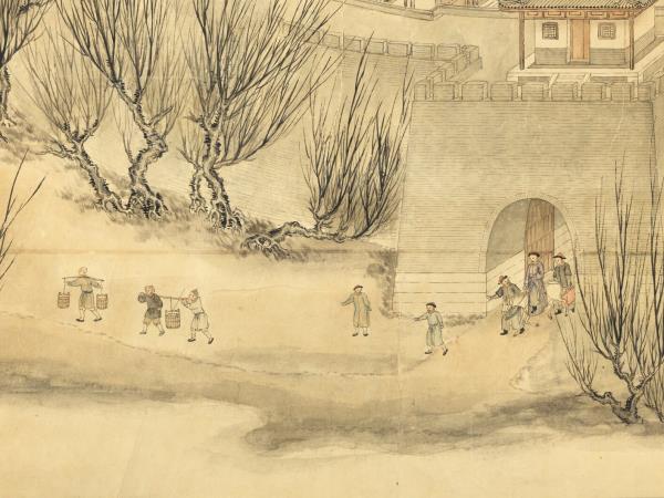 清董邦達繪御製雪浪石詩　軸