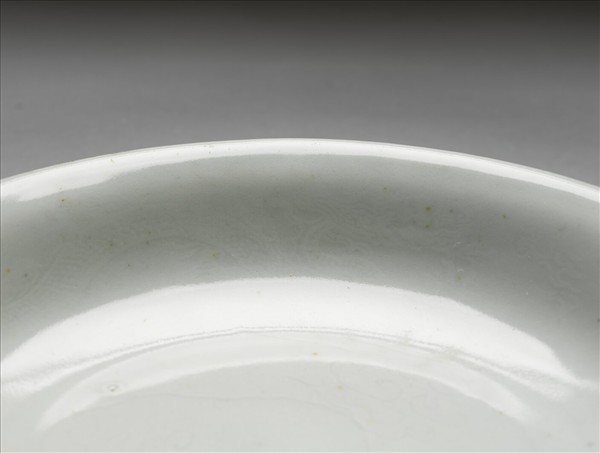 霽青釉白裡雙龍紋盤