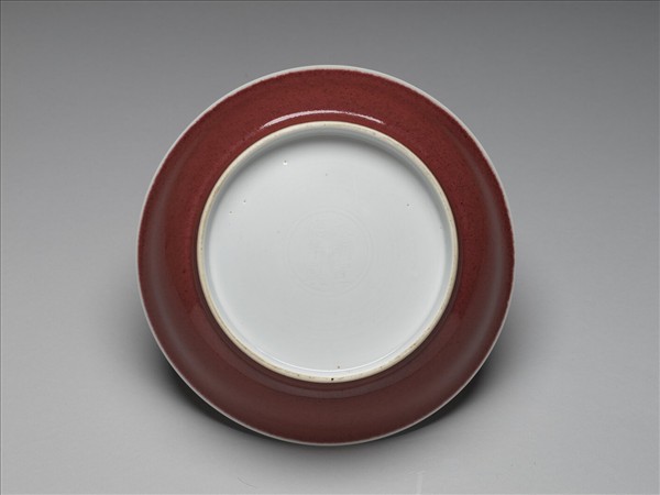 霽紅釉盤