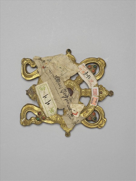 銅鍍金嵌料法輪