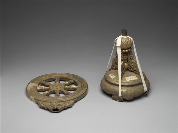 銅鍍金嵌料法輪