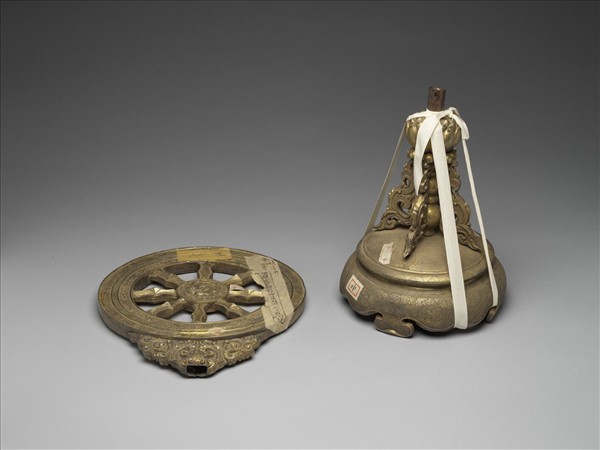 銅鍍金嵌料法輪