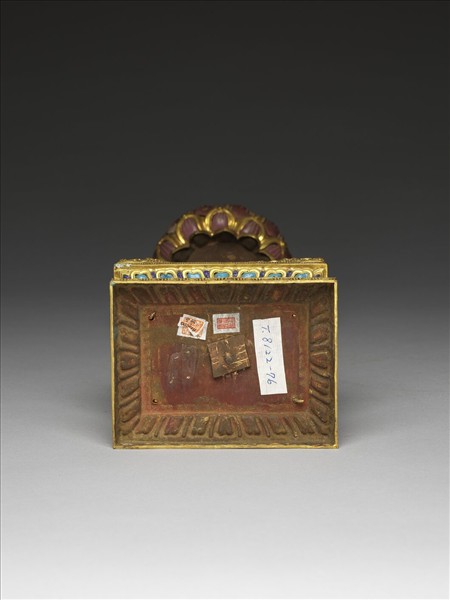 銅鍍金嵌玉及填料七政寶（玉女）