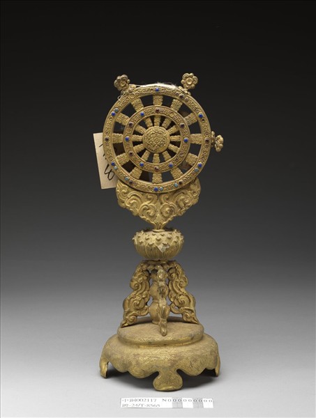 銅鍍金嵌料法輪
