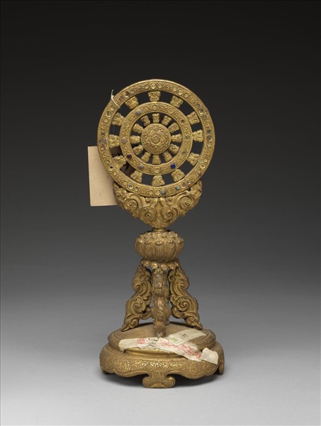 銅鍍金嵌料法輪