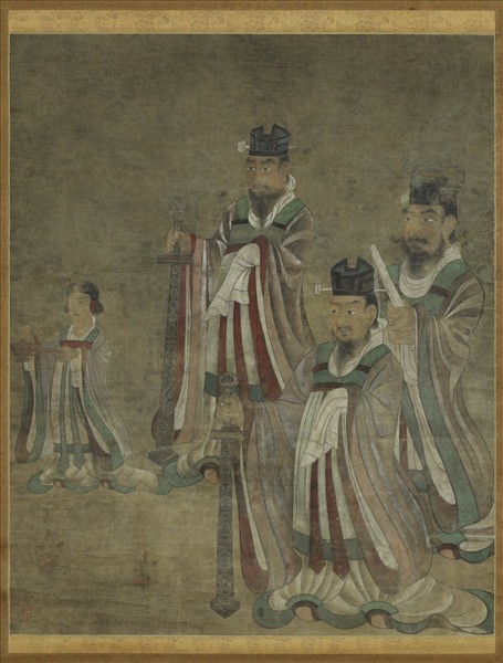 唐人行從圖　軸