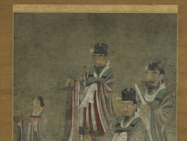 唐人行從圖　軸