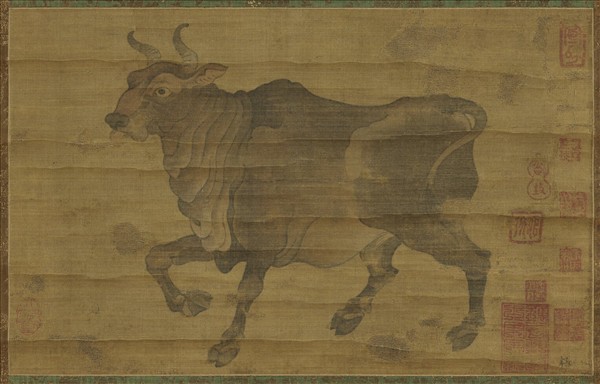 唐人畫牛　軸