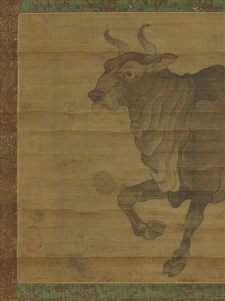 唐人畫牛　軸
