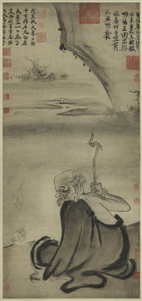 五代石恪應真畫像　軸