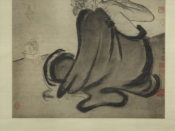 五代石恪應真畫像　軸