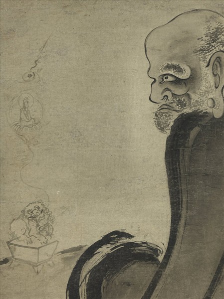 五代石恪應真畫像　軸