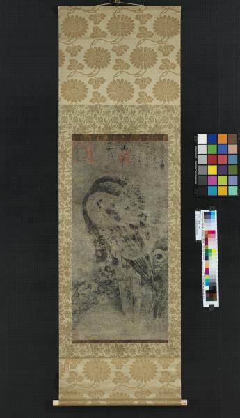 宋徽宗畫鷹　軸