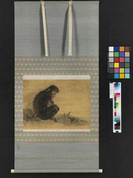 宋易元吉子母猴　軸