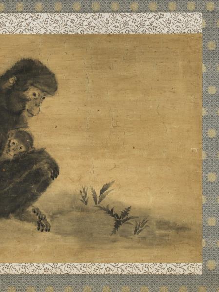 宋易元吉子母猴　軸