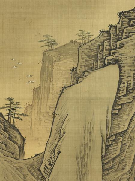 明呂紀百鶴圖　軸