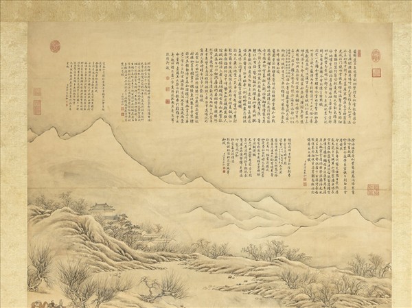 清董邦達圖御製詠雪禁體詩　軸