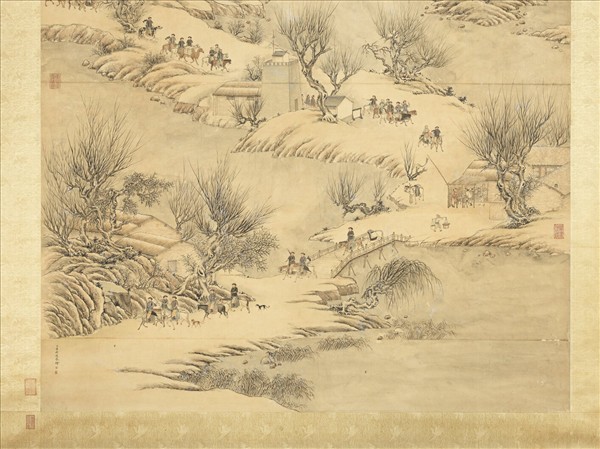 清董邦達圖御製詠雪禁體詩　軸