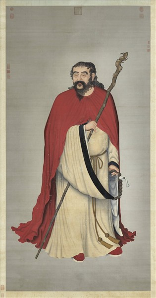 舊洋畫羅漢　軸