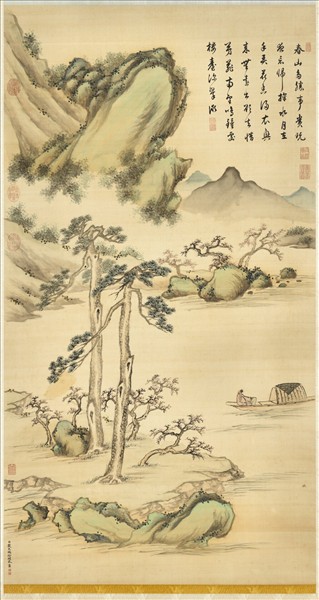 清戴天瑞春山勝事　軸