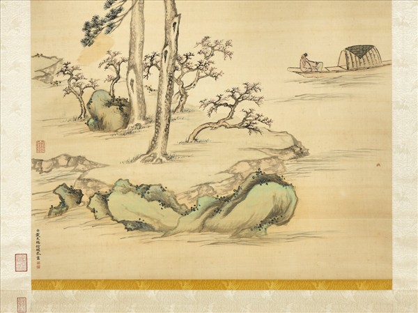 清戴天瑞春山勝事　軸