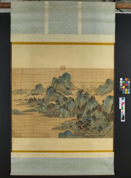 清唐岱畫夏山高逸圖　軸