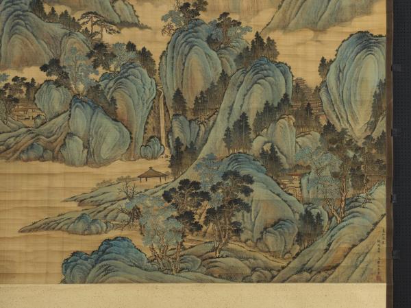 清唐岱畫夏山高逸圖　軸