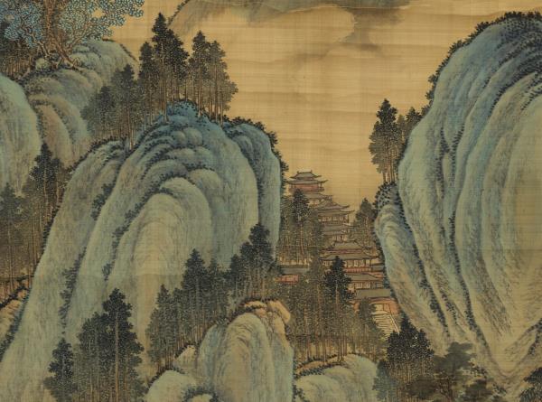 清唐岱畫夏山高逸圖　軸