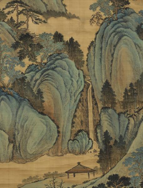 清唐岱畫夏山高逸圖　軸