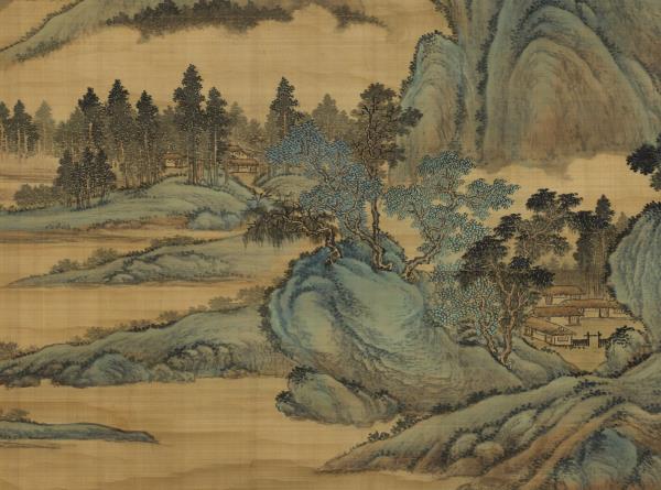 清唐岱畫夏山高逸圖　軸