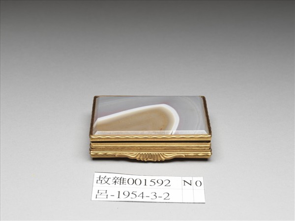 瑪瑙鑲金盒
