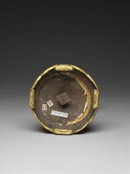 銅鍍金嵌料法輪