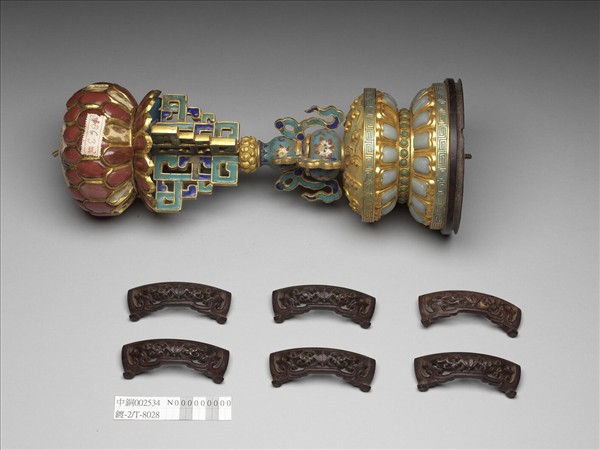 銅鍍金嵌玉七政寶