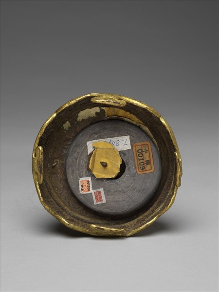 銅鍍金嵌料法輪