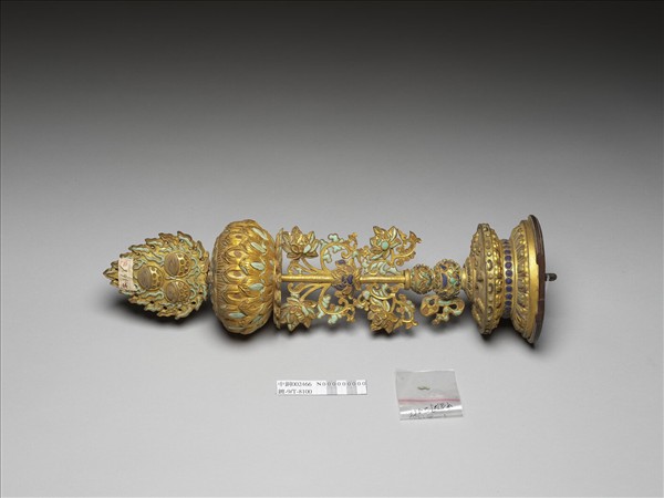 銅鍍金嵌料七政寶（寶珠）