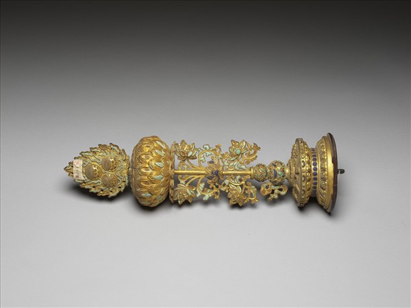 銅鍍金嵌料七政寶（寶珠）