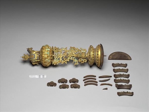 銅鍍金嵌料七政寶（寶馬）