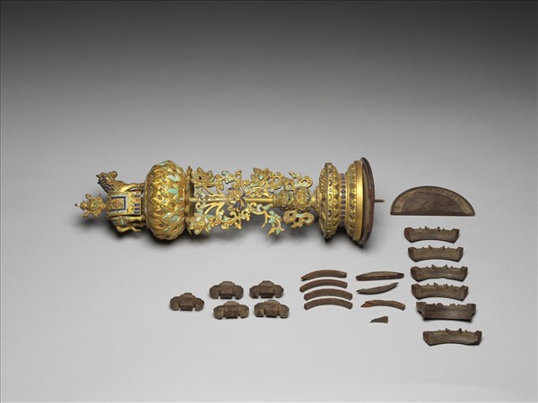 銅鍍金嵌料七政寶（寶馬）