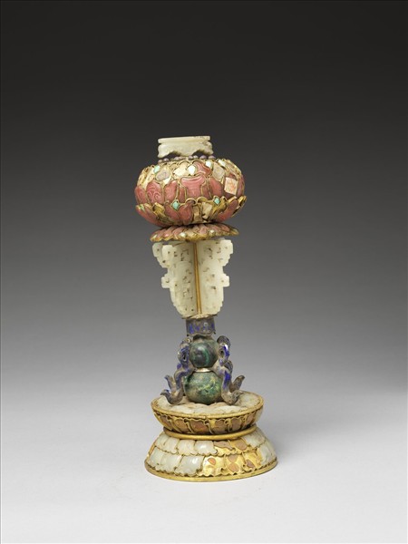 銅鍍金嵌玉及填料八寶（華蓋）